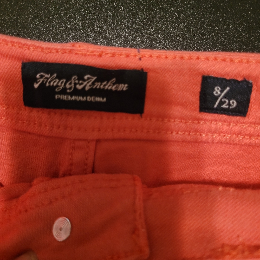 Flag And Antham Premium High Rise Cuffed Shorts, Sz 8 NWT - Picture 4 of 7